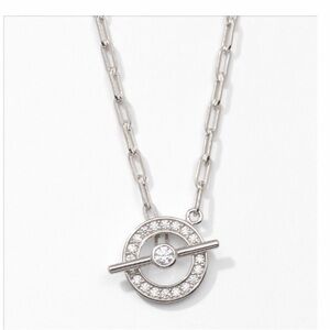 Elegant Sterling Silver, Cubic Zirconia Necklace